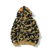 Heren Hoodies Sweatshirts Designer Shark Hoodie Sweatshirts Nieuwe heren vrouwen camouflage mond sportkleding ritssluiting jogger mode printen Japanse hiphop klassieker br