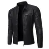 Men's Leather Faux NEGIZBER Plus Velvet PU Men Jacket Casual Solid Col 220930