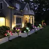 6 pièces lampe de jardin de lys solaire LED étanche paysage Simulation fleur lumières décoratives pour jardin/maison de campagne/pelouse