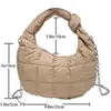 Borse da sera 2022 Marca Sapce Borsa imbottita piccola Tote Designer Borse da donna di lusso Inverno Nylon Piumino a catena in cotone Pochette scozzese a tracolla