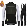 Racing Sets Winter Wool Cycling Suit Men Outdoor Sportswear 2023 Spain Bike Uniform Kit Triathlon Go