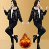 Frauen Zwei Stück Hosen Frauen Mode Sweatshirt Pelz Sportswear Sets Weibliche Casual Wilden Bein Anzug Damen Passenden Anzüge G44