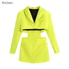 Women's Suits Blazers Hollow Out Waist Blazer Jacket Sexy Office Laidies Long Sleeve Bodycon Outwear Women Summer Robe Chemise Femme Chic Coat Abrigo 220930