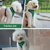 Dog Collars Breathable Mesh Walking Lead Leash Set Harness And Adjustable Puppy For Yorkshire Small Medium Dogs