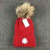 Designer Winter beanies Knitted Beanie Woolen Hat Women Chunky Knit Thick Warm faux fur pom Hats Female Bonnet Beanie Caps 11 colo2129963