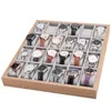 Jewelry Pouches 6/24 Bit Pillow Style Watch Bracelet Display Tray Boxes Necklace Earring Container Storage Case Organizer Gift