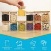 Storage Bottles Glass Spice Jars Containers Airtight Bamboo Cover Food Canister Sets For Kitchen Counter Jar Lids Flour Pantry Can7681804