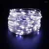 Strings LED String Lights 10m 33ft 100 Batterij bediende Outdoor Copper Wire Christmas Festival Wedding Party Decoration Fairy