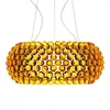 Lampes suspendues nordique minimaliste salon Restaurant vague boule acrylique lustres luminaire Led moderne Ion lampe