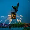 Solar Light Hollow Out Butterfly Lawn Outdoor Waterproof Led Projection Landscape Lamp Control Sensor Garden Park Decorative