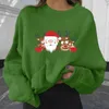 Kadın Hoodies Sweatshirt Kadınlar Vintage Kadın Noel Kükeri Blonu Baskı Uzun Kollu Tunik Üstü Kıyafetler