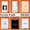 Greeting Cards Custom Business With Printing Logo 300g/400g/700g Hang Tags Party DIY Jewelry Earring Personalized Name Card 21080801