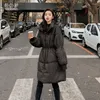 Damesgeulcoats 2022 Vrouw Parkas Winter Fashion Down Cotton dames jas lange herfst Koreaanse jassen voor kleding casaco feminino