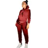 Lady Two Piece Set Sports Tracksuits Tops Tops Camisetas Long Pants 2 PCs Carta Carta Impress￣o Moda Moda Feminina Clothing N11#