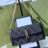 22SS WOMENS JACKIE1961 Walls Ladiesr Luxury Designer Chain Wallet Leather Card Holder Cross-body Bag med guldton hårdvara281o