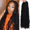 18/24 дюйма Nu Faux Locs Crochet Hair Curly Waby African Goddes