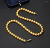 Łańcuchy urocze 18-9-9 mm naturalne morze południowe oryginalny złoty okrągły naszyjnik dla kobiet biżuteria