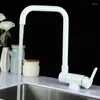 Robinets de cuisine Robinet pliant blanc flexible et eau froide Fenêtre basse pour évier caché