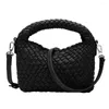 Вечерние сумки 2022 Hobo Pu Woven Crossbody Closfody Canked Handl