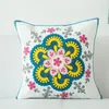 Pillow Nordic Cover Embroidery Covers For Sofa Livingroom Throw 45x45cm Floral Leaf