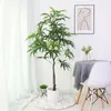 Decorative Flowers 60-100cm Fake Plastic Artificial Tree Bonsai Tropical Leaves Plants Branches Home Bedroom Living Room Decoration Green