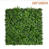 Decorative Flowers 100x100cm Artificial Plant Flower Wall Plastic Green Plants Lawn Wedding Home Garden Shopping Mall Fake Tropical Leaf