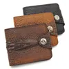 Wallets Style Men's Wallet Short Crocodile Pattern Fashion Business Multi-card PU Cover On The Passport Men Purse Clutch Bag