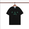 2023 Designer T-Shirt Sommer Europa Paris Polos American Stars Mode Herren T-Shirts Stern Satin Baumwolle Casual T-Shirt Frauen Mans T-Shirts Schwarz Weiß # 6601 T-Shirt
