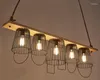 Pendantlampor Creative Personality Lights Cafe Restaurant Bucket Leisure Bar Rope Room 5heads Lamp Lu80126