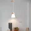 Pendant Lamps Nordic Chandelier Japanese Style Log Restaurant Lamp 3 Heads Modern LED Dining Bedside Bedroom Bar Glass