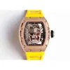 Multi-function Superclone Luxury Mens Mechanics Watch Richa Milles Wristwatch 4 Color Quality 42.7mm 50mm 16mm 52 Rm52 Skull Head Diamond