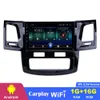 Lecteur dvd de voiture à écran tactile HD de 9 pouces Unité principale de navigation GPS Android pour Toyota Fortuner Hilux 2008-2014 avec prise en charge WIFI DVR SWC