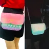 Sjöjungfruflikväska fidget leksaker poppar sina sensoriska leksaker silikon pops bubblor mode satchel childrens dekompression leksak utbildningsutbyte ryggsäck gåvor