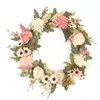 Decoratieve bloemen Glowers Garland Simulatie Flosers Bloemenkrans Home Decor Muurhangende Decoratie Natuurlijke Semi-handgemaakte Vintage voorkant