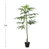 Dekorativa blommor 60-100 cm falska plastiska konstgjorda tr￤d bonsai tropiska blad v￤xter grenar hem sovrum vardagsrum dekoration gr￶n