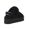 Designer Slippers Pluizige Winter Ultra Mini Boot Platform Huis Slipper Kastanje Echt Leer Indoor Dikke Bodem Australië Snowboots