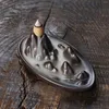 Fragrance Lamps 1pcs Household Ceramic Waterfall Reflux Tower Cones Incense Burner Holder Or Gourd Flavoring For Home