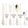 Столовые наборы Gold 24pcs Vintage Denchware Set Set Stearne Steel Steel Neenship Fork Teaspoon Cutlery West Citchen Luxury Dableware