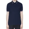 Мужская половая полосатая рубашка Polos 2023 Классическая лавровая вышивка мужская пшеница с короткими рукавами