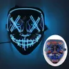 Maschera LED Maschera per feste di Halloween Maschere per travestimento Maschere al neon Bagliore di luce nel buio Maschera horror Maschera luminosa Maschera di colore misto 200 pezzi DAF494