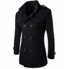 Men039S Trench Coats Lugentolo Winter Long Coat Men Mens Jacket Double Breasted Stand Collar Solid Color6214757