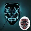 Led Mask Halloween Party Masque Masquerade Masks Neon Maskers Lichtgloed in het donkere horror masker gloeiende masker gemengd kleurenmasker 200pcs daf494