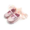 Eerste Walkers Sweet Babies Girls Pu Crib Shoes Toddler Baby Girl Soft Sole Leather Bandage Anti-Slip Sneaker Prewalker 0-18m