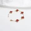 Charm Bracelets luxury clover designer fashion charm for girls women black white red green brand bracelet jewelry5768479