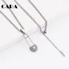 Choker 2022 Gold Color 316l Stainsal Steel Hop Hop Rhinestone Pin Netlace Pendant Fashion for Birthday Cagf0148