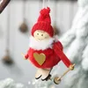 Christmas Decorations 1pc Cute Angel Doll Girl Ski Pendant Tree For Home Wooden Ornaments Xmas Gift Kids