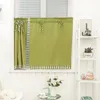 Занавес с твердым цветом Bowknot Kitchen Короткое окно Valance Drape Drape Студенческая кровать дома на балконе украшение