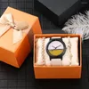 腕時計ファッション女性の時計ブレスレット3 PCSセットラグジュアリーレディースウォッチクォーツ腕時計2022ガールフレンドのギフト286D