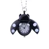 Pocket Uhren Schwarz -Weiß -Wellenpunkt -Käfer Mode Quarz Uhr Accessoires Uhr Frauen Frauen Geschenkgurt Halskette