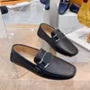 Spring Autumn Classic Man Dress Shoes 100% läderbälte Buckle Beach Casual Sandaler Lady Metal Cowhide Letter Black Men Designer Flat Boat